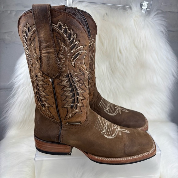 Cuatrero Pull Up Western Cowboy Boots - Picture 4 of 15